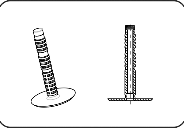 AGRU Concrete Anchor – Mã 582 HDPE Black
